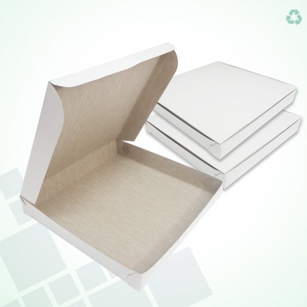 Caja Pizza Cartulina Blanca Ecológica